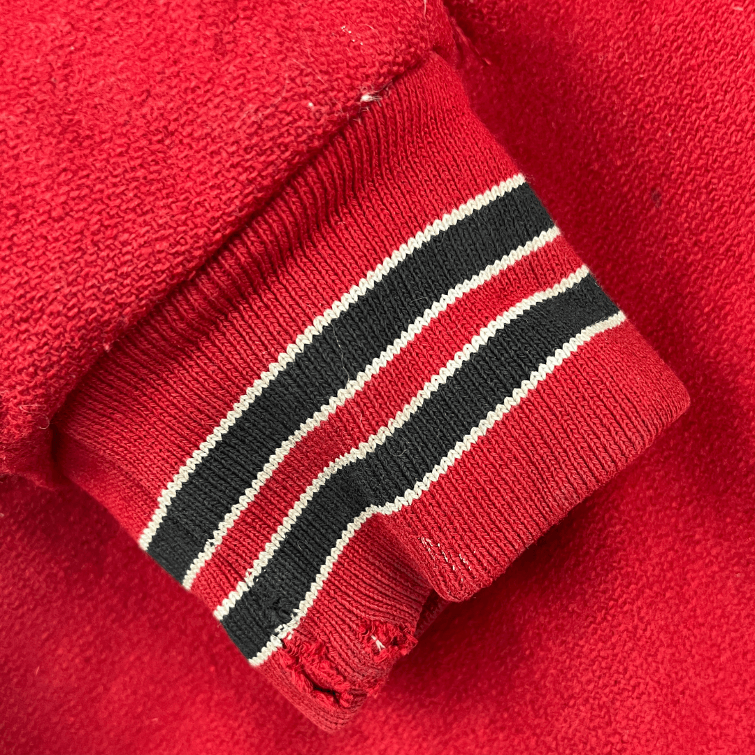 Front cuff view of the Red Lakers Jacket