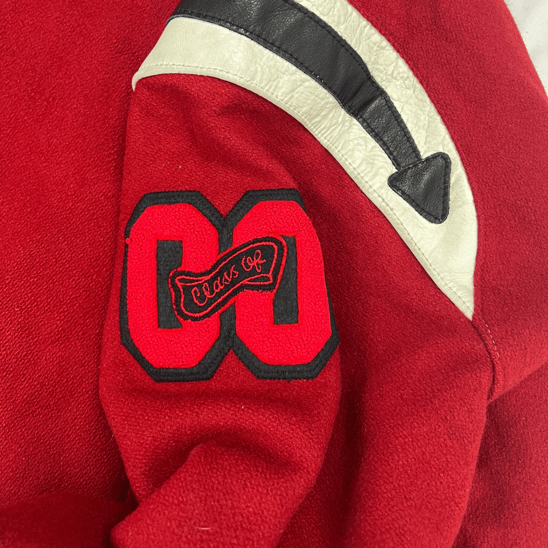 Sleeve detail view of the Red Lakers Jacket