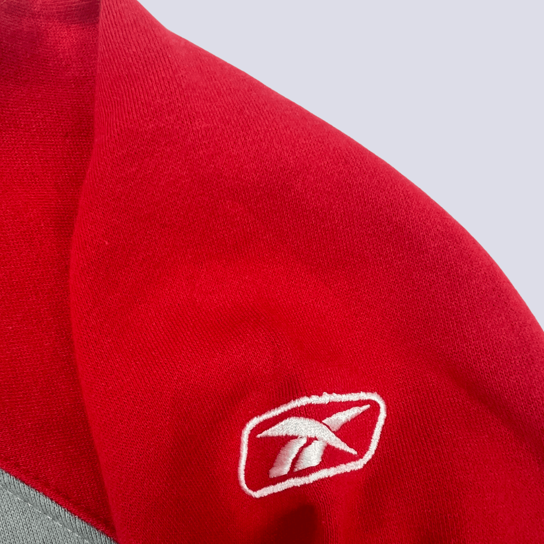 Front view of the Reebok Super Bowl hoodie