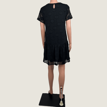 Reverse Black Sheer Midi Shift Dress Back