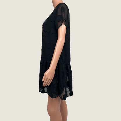 Reverse Black Sheer Midi Shift Dress Side