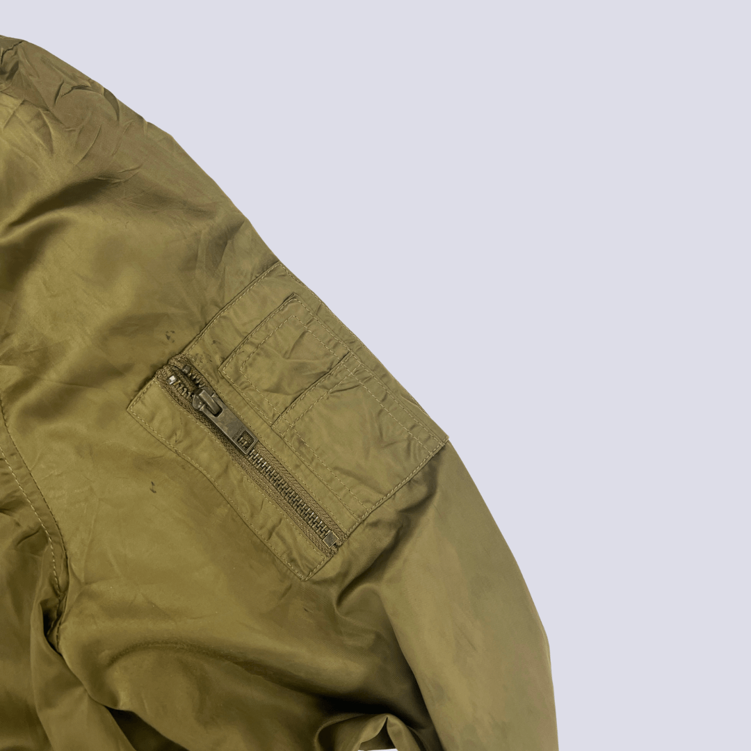 Side pocket detail of the Review Khaki Jacket