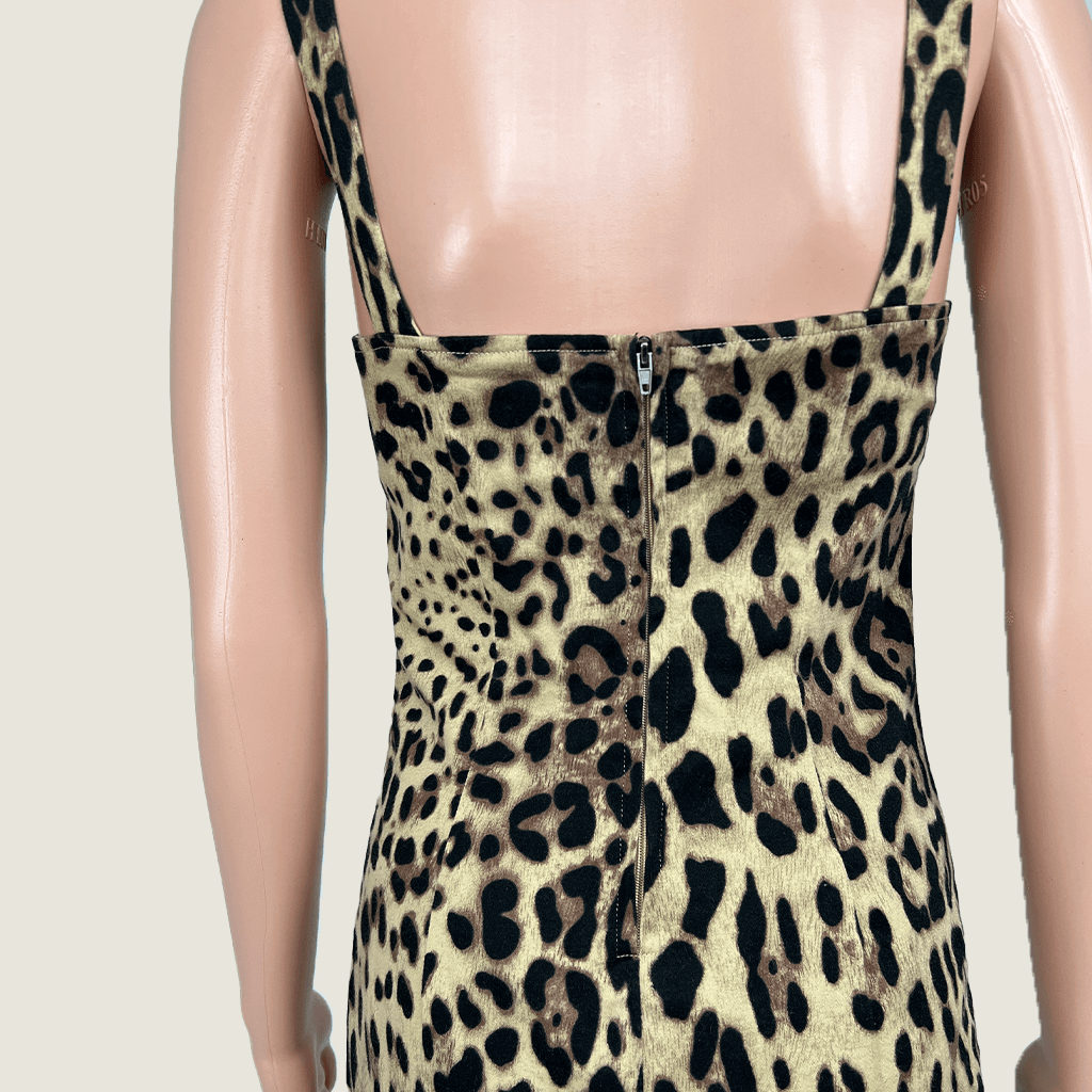 Dangerfield Revival Leopard Print Dress Back Detail