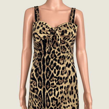 Dangerfield Revival Leopard Print Dress Front Detail