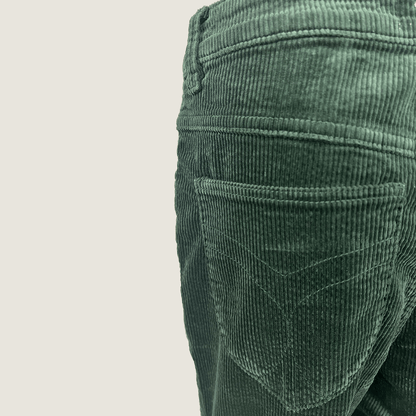 Rollas Green Corduroy Pants Side detail