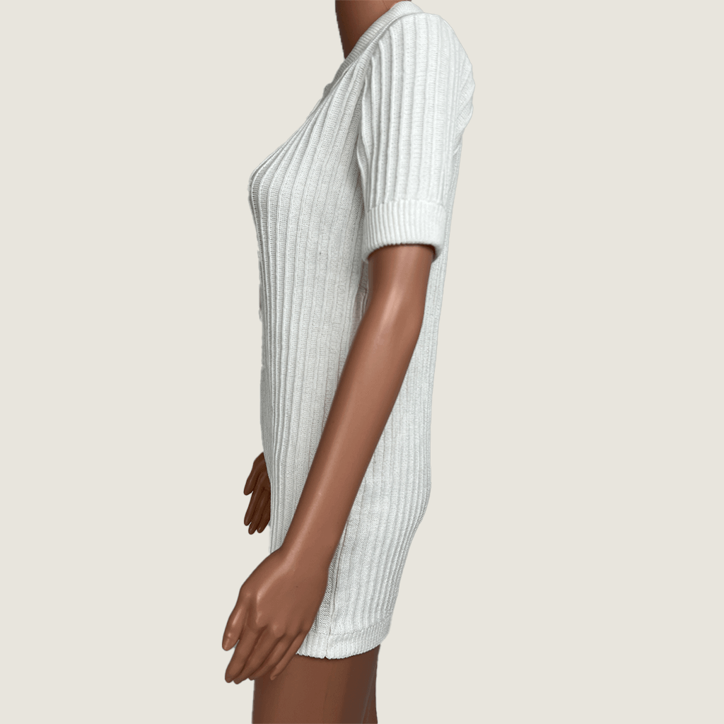 Rue Stiic Ryder White Knit Romper Side