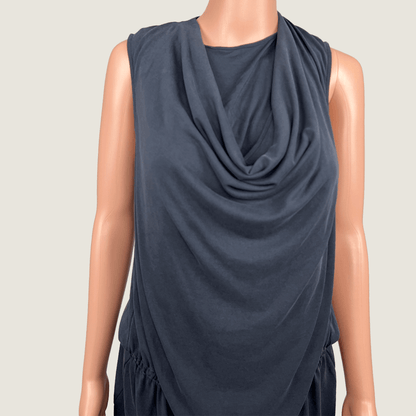 Saba Sleeveless Drape Dress Front Detail