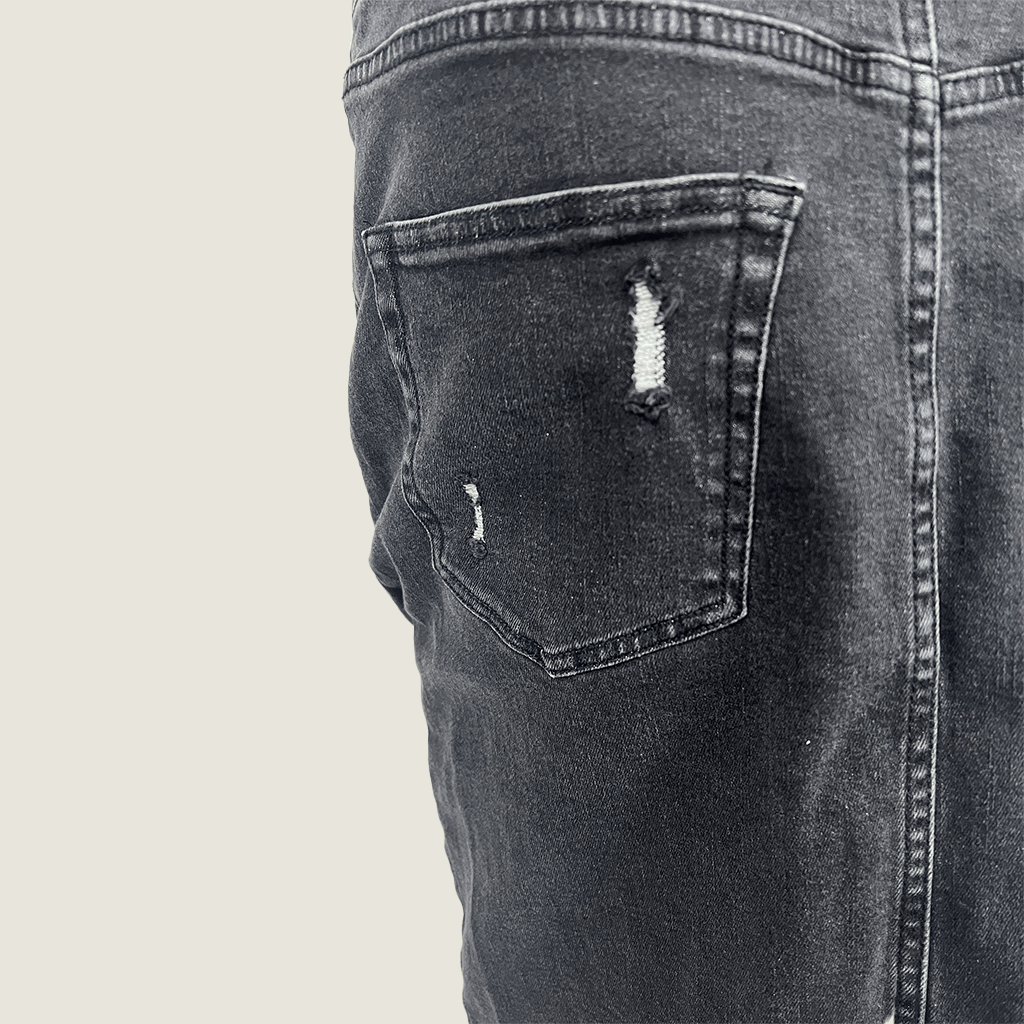 Sass Denim Midi Skirt Back Pocket Detail