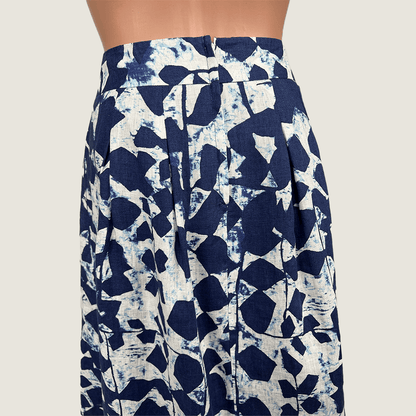 Savannah Linen Midi Skirt Waist