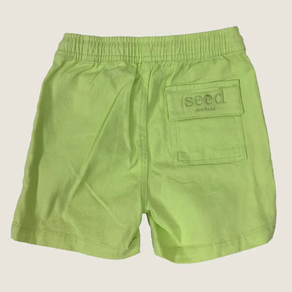 Back View of the Seed Heritage Lime Green Girls Denim Shorts