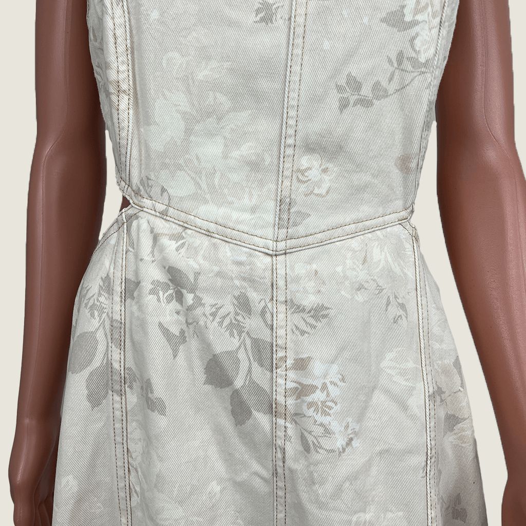 Shona Joy Monica Panelled Cut Out Midi Dress Waist Detail