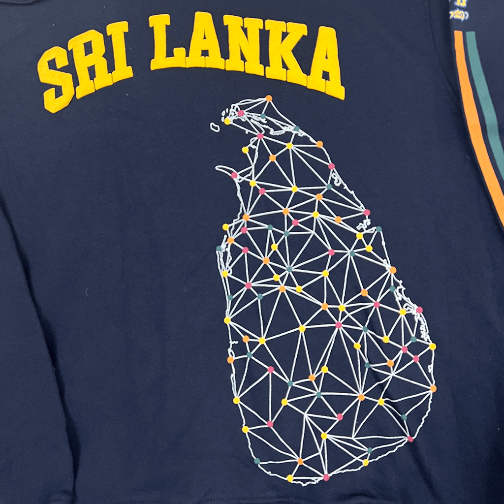 Mens Sri Lanka Cricket Hoodie Front Detail