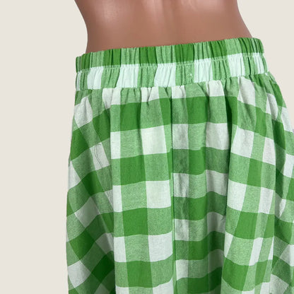 Front Detail of the View of the Sunny Girl Checkered Maxi Circle