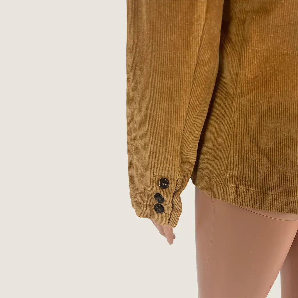 Back Sleeve View of the Sunny Girl Corduroy Suit Jacket in Tan