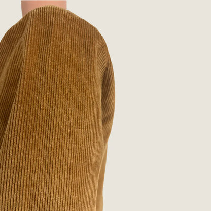 Shoulder View of the Sunny Girl Corduroy Suit Jacket in Tan