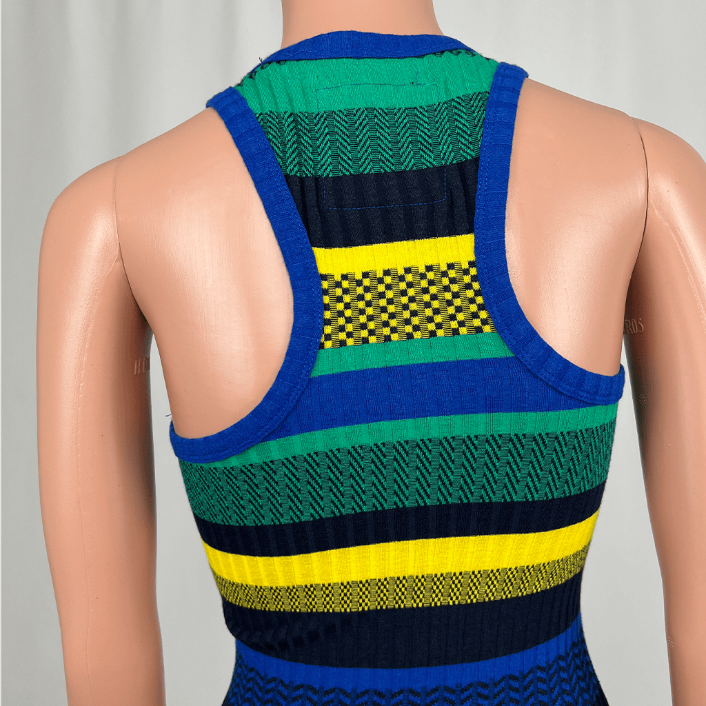 Superdry Stripe Knit Midi Dress Back Detail