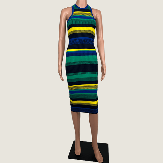 Superdry Stripe Knit Midi Dress Front
