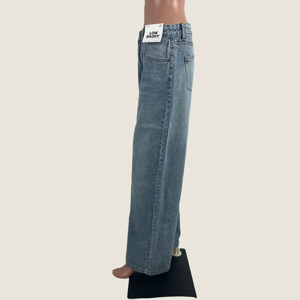 Side View of the Supre Low Ride Baggy Jeans