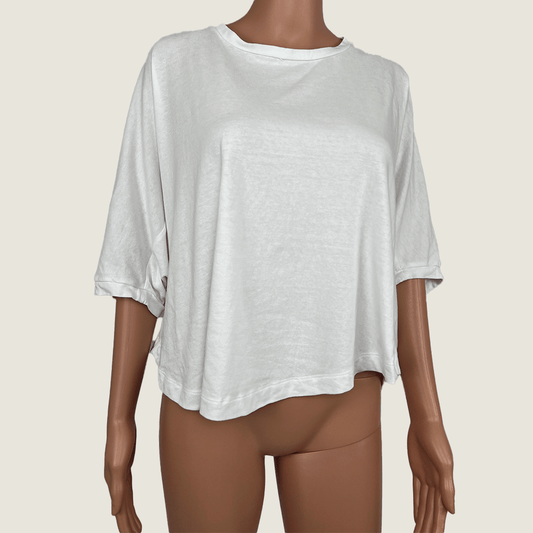 Sussan White Bat Wing Top Front