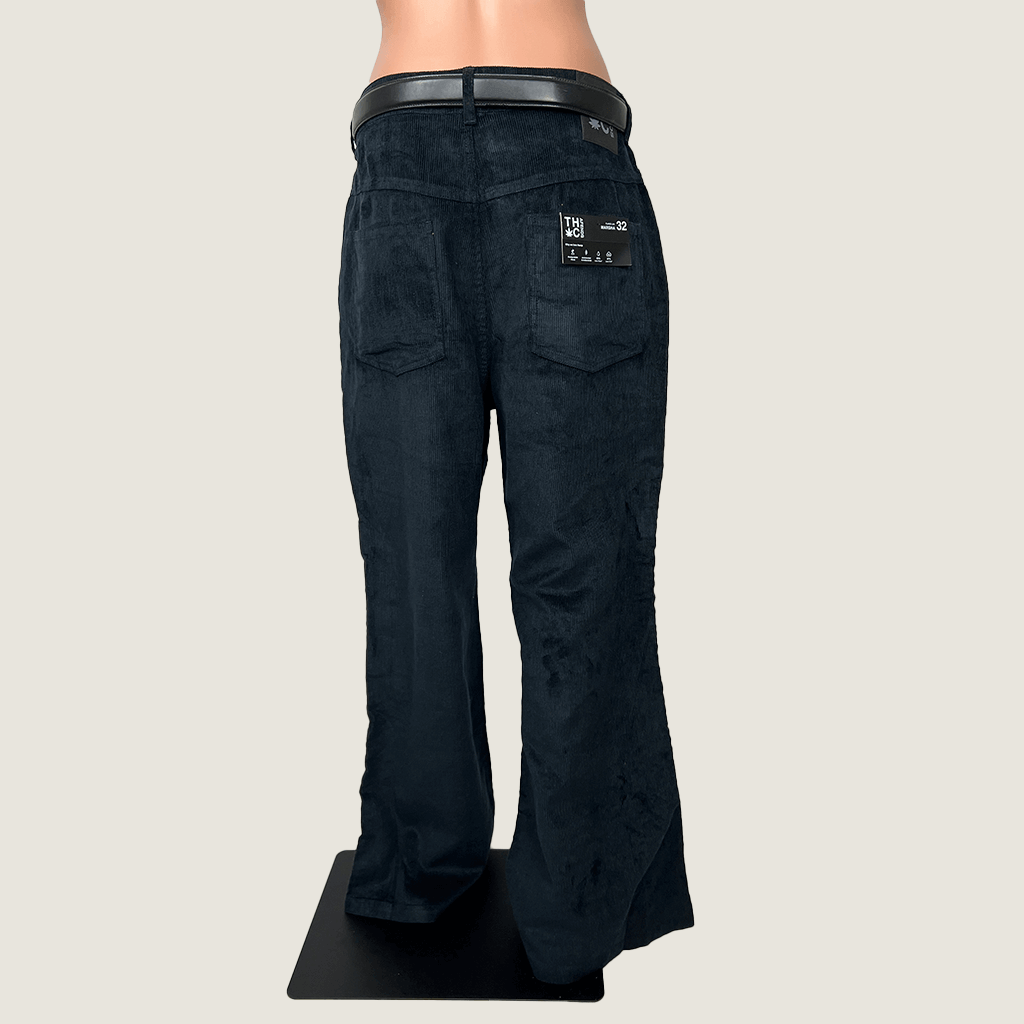 Afends THC Marsh Hemp Corduroy Flared Pant Back