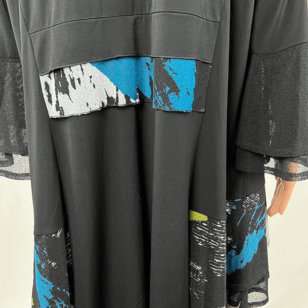 Multicoloured Long Cardigan Coat Back Detail