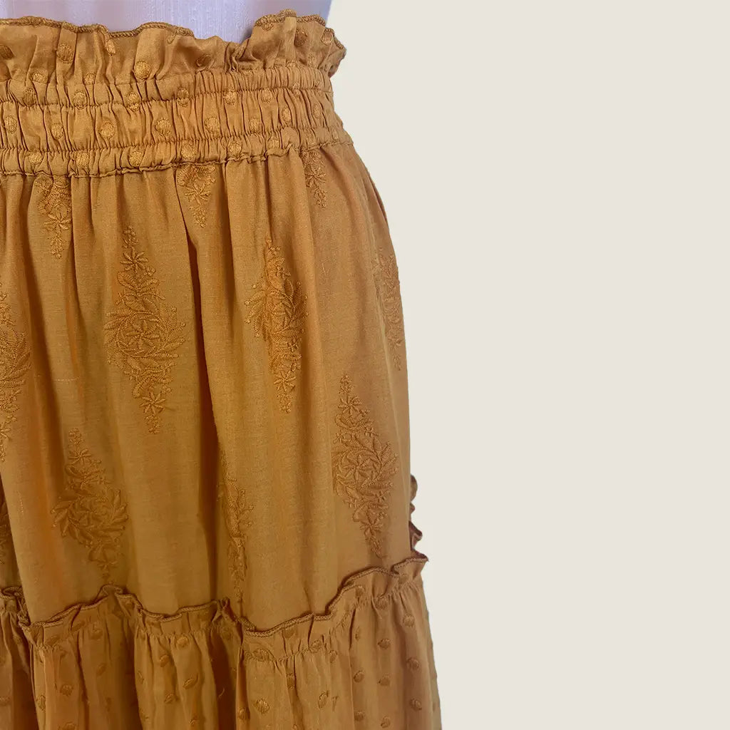 Front Side View of the Talisman Mantra Maxi Skirt