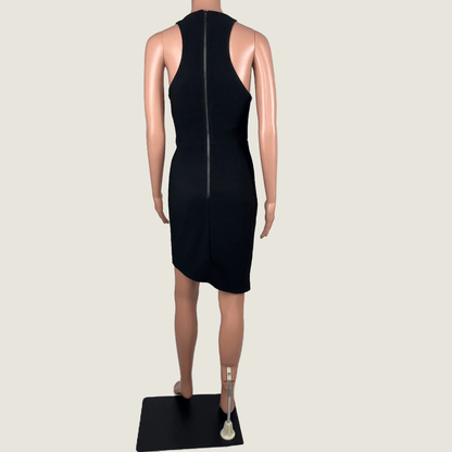 Back view of the Tiger Mist Black Sleeveless Cutout Dress