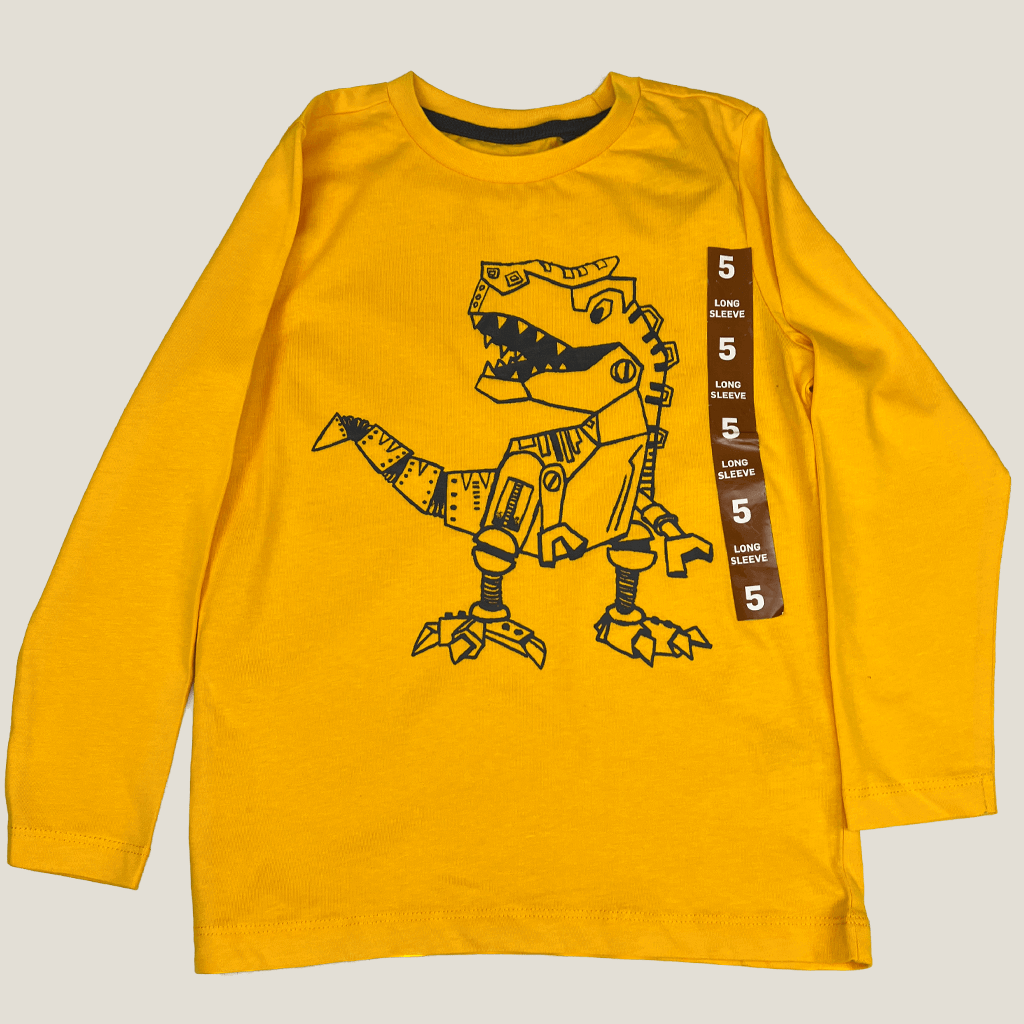 Tilt Yellow Dinosaur Bots Top Front