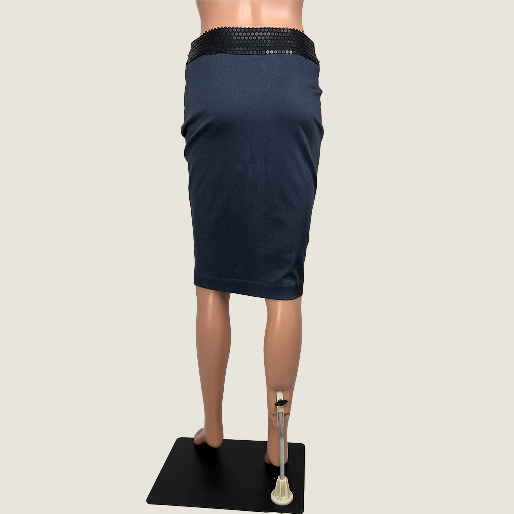 Tim O'Connor Midi Blue Skirt Back