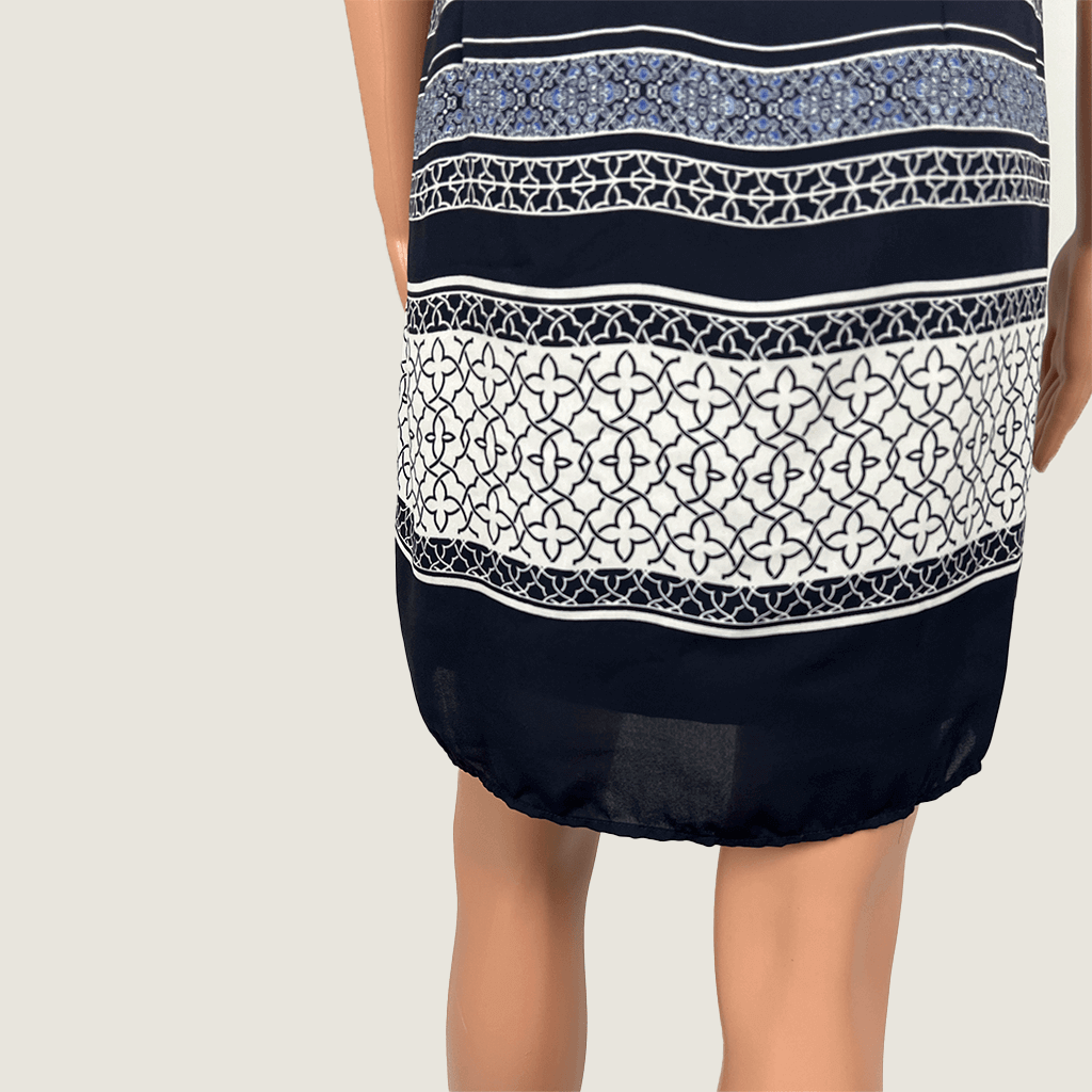 Tokito Paisley Shift Midi Dress Hem Detail