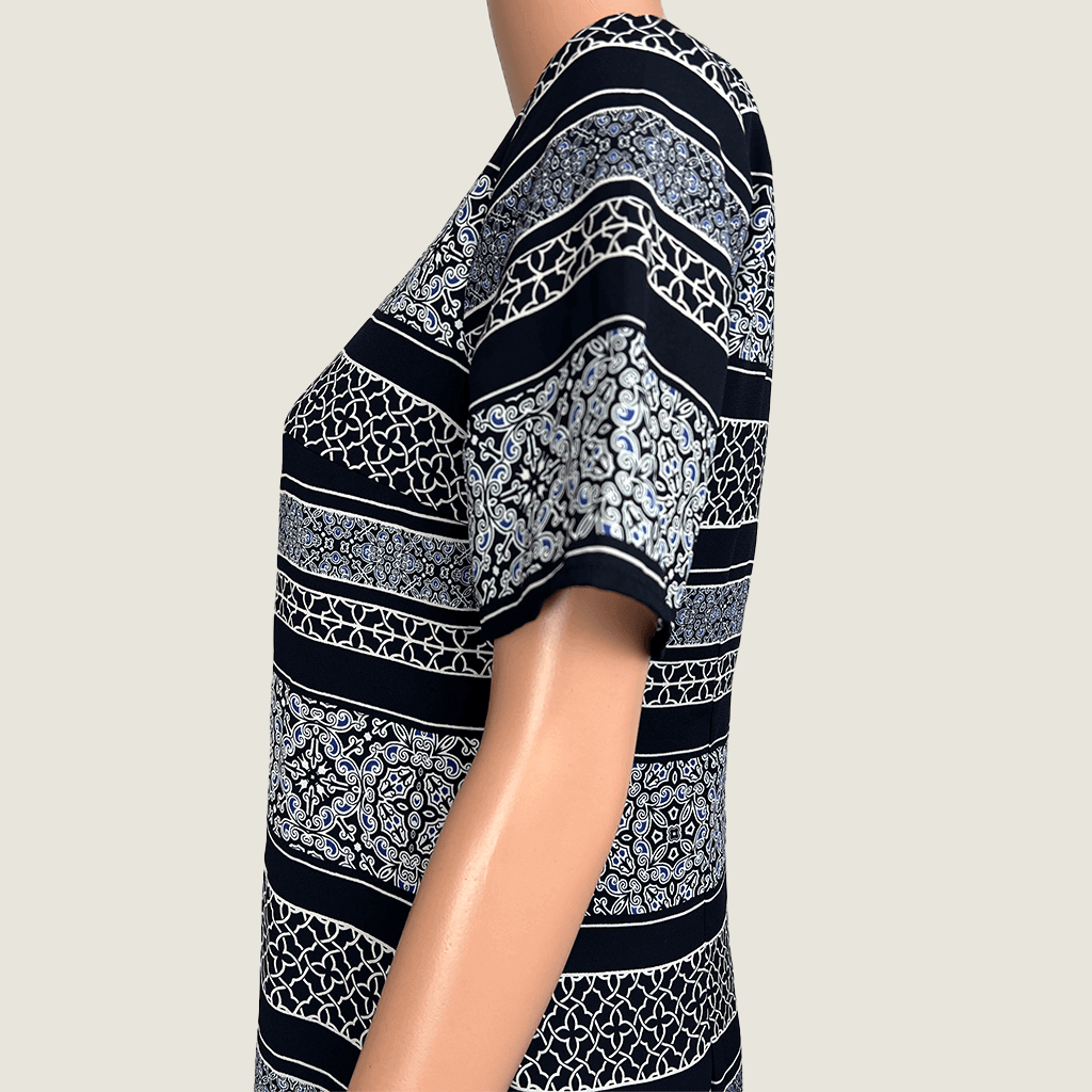 Tokito Paisley Shift Midi Dress Side Detail