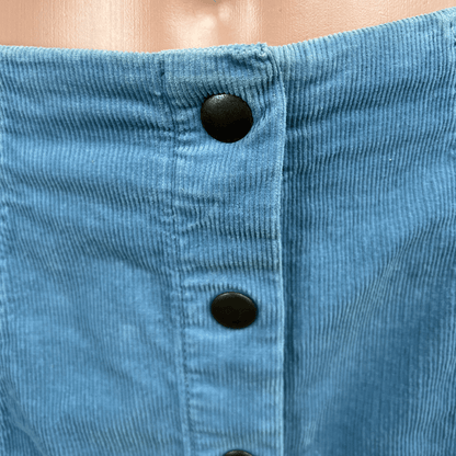 Top Shop Corduroy Mini Skirt Button
