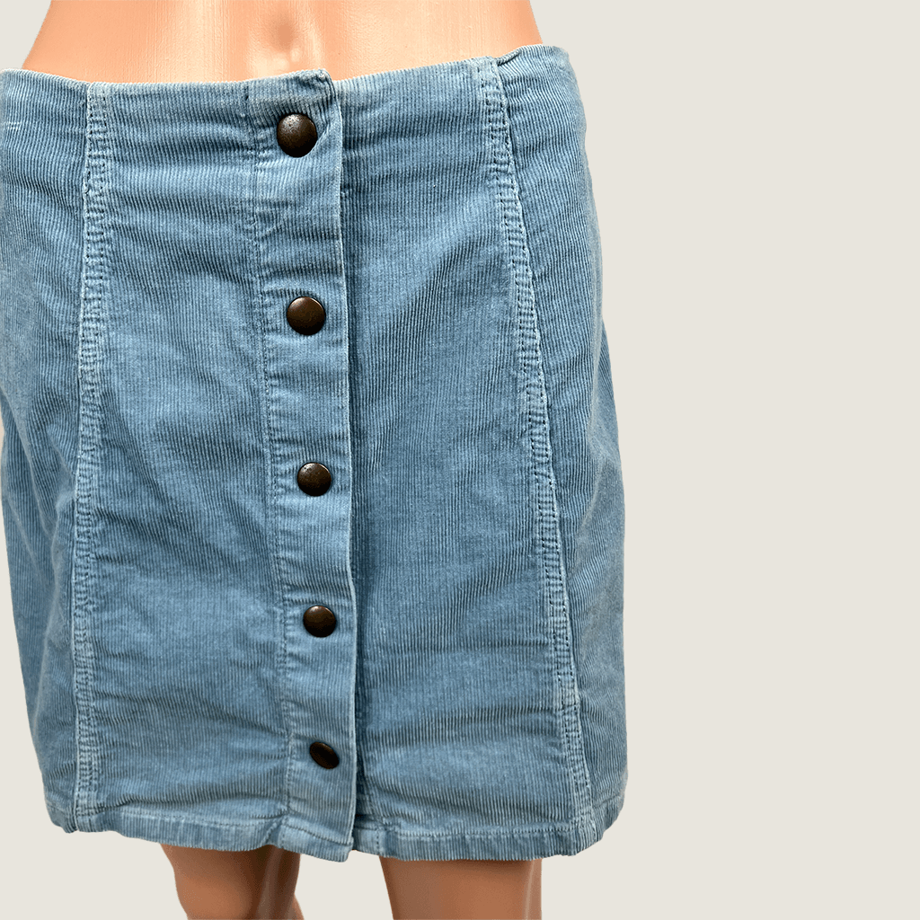Top Shop Corduroy Mini Skirt Front Detail