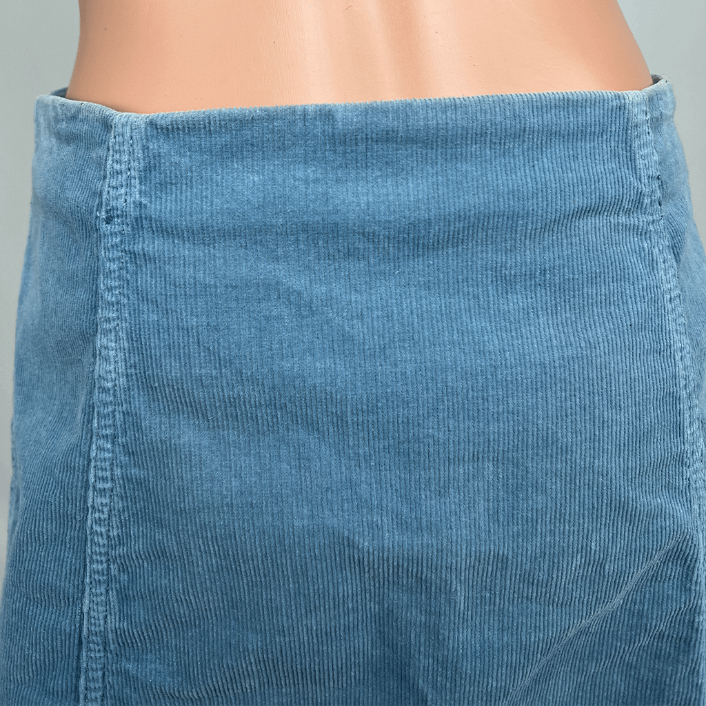 Top Shop Corduroy Mini Skirt Back Waist