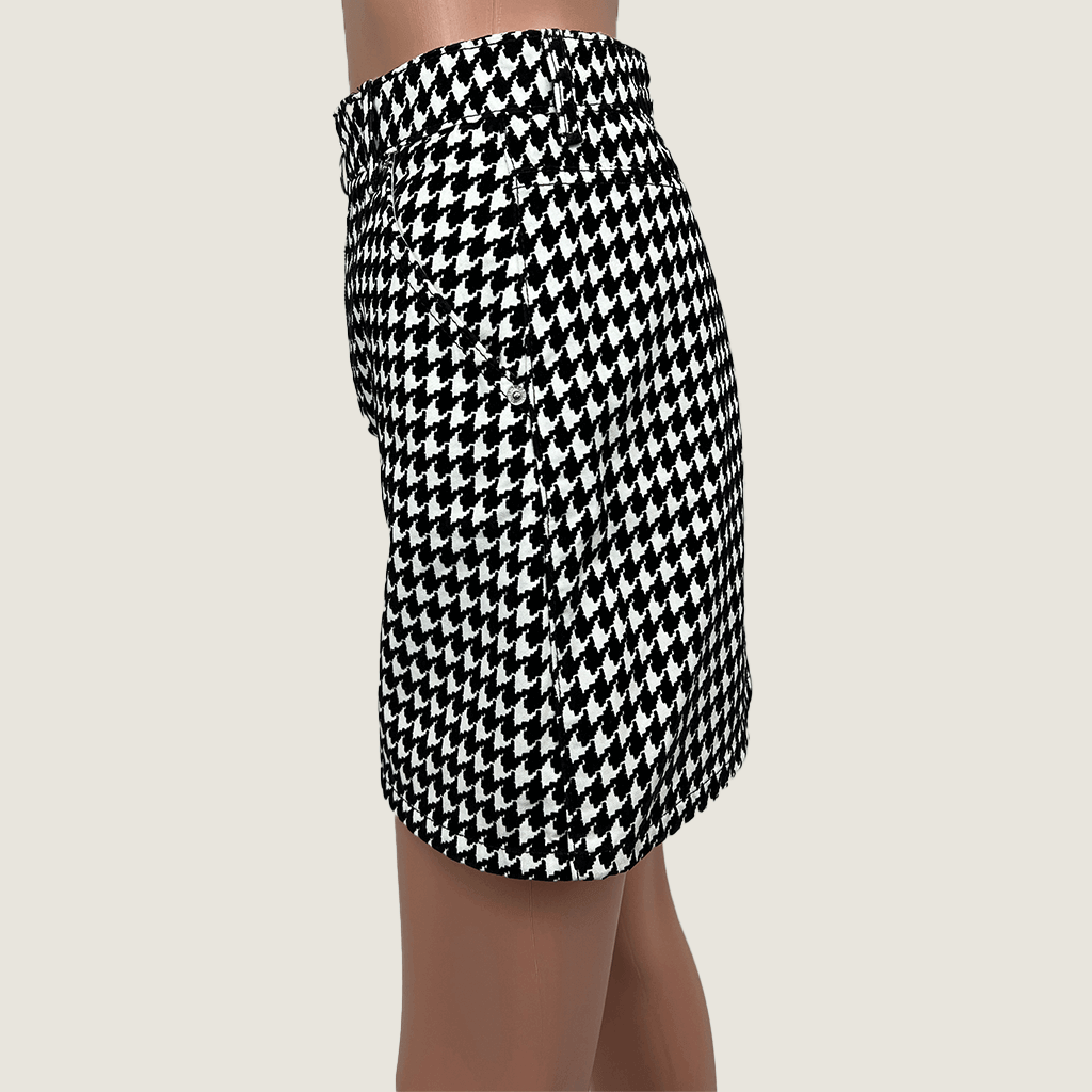 Top Shop Houndstooth Mini Skirt Side Detail