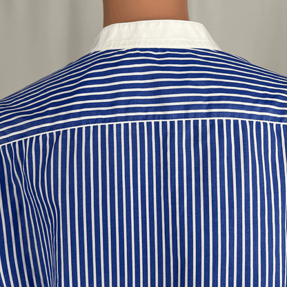 Back collar detail of the Tory Burch Women's Striped Shirt