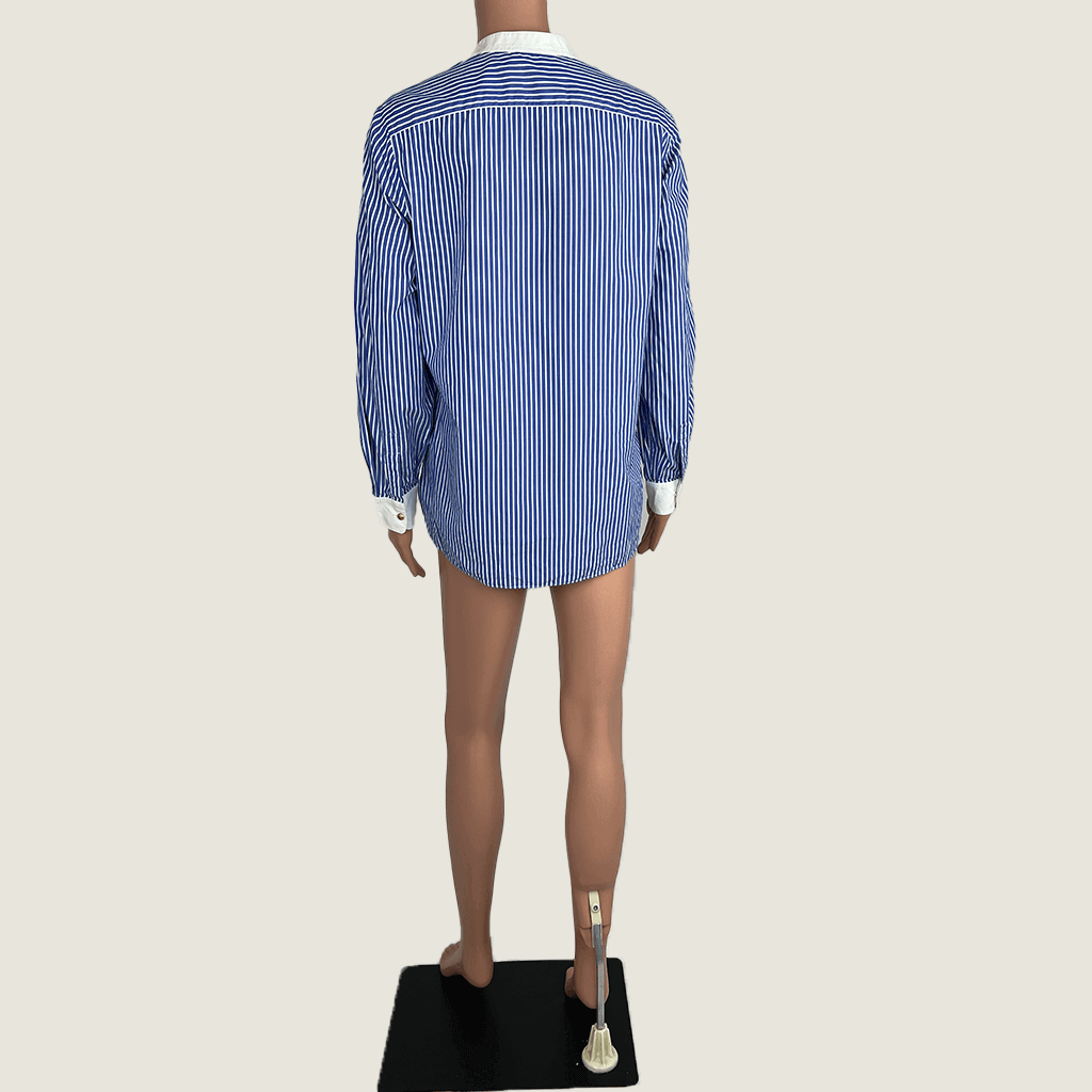 Back view of the Tory Burch Women's Striped Shirt