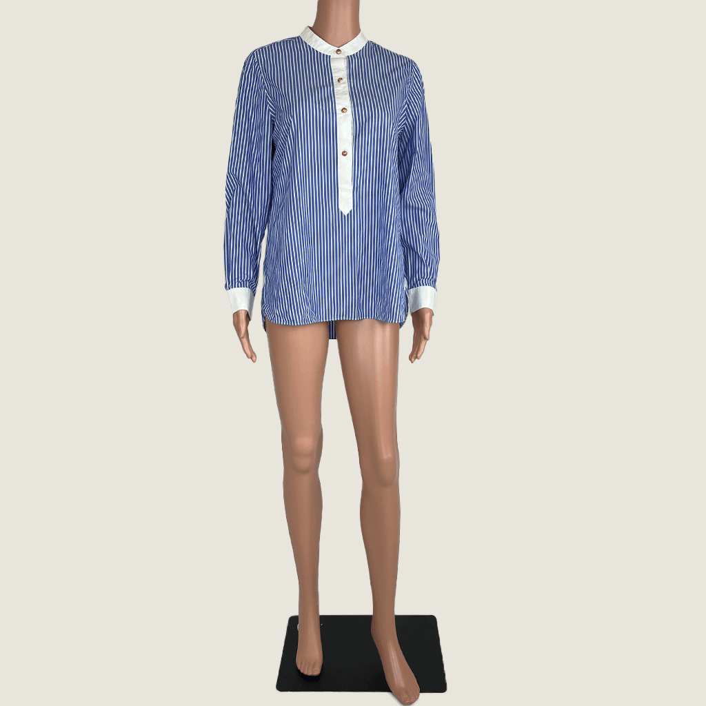 Front view of the Tory Burch Women's Striped Shirt