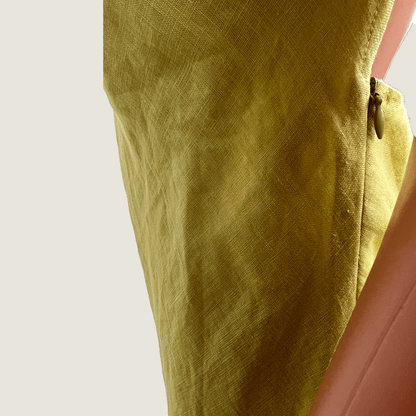 VRG GRL Linen Backless Maxi Dress Side Detail