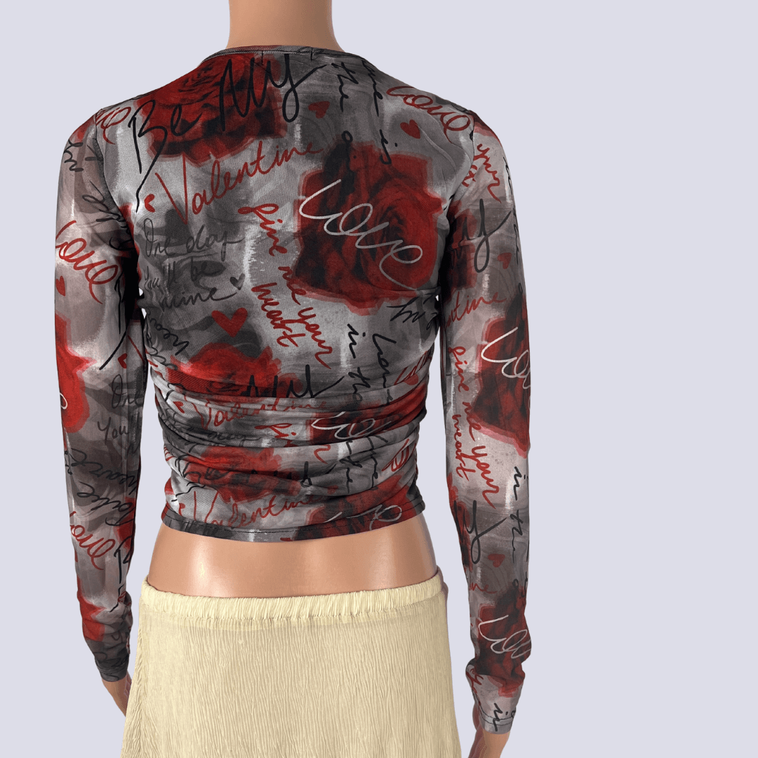 Back view of the Valleygirl sheer top