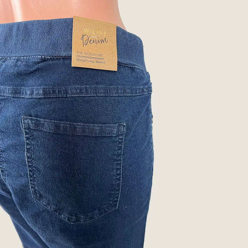 Back Detail View of the W-Lane Signature Full Length Jeans