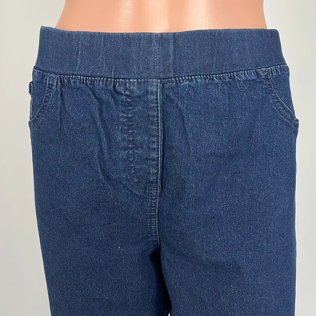 Front Detail View of the W-Lane Signature Full Length Jeans