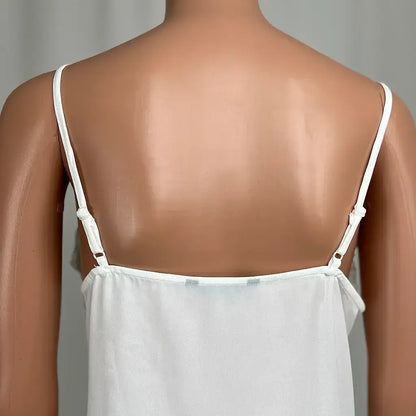 Back Detail View of the Shein White Cameo 