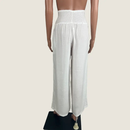 Back View of the White Wide Leg Pant