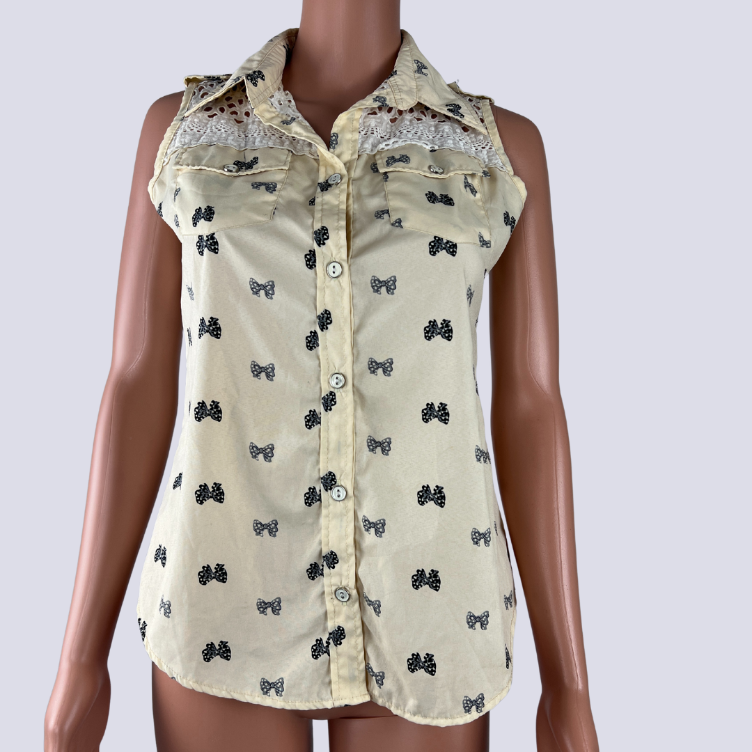 Front view of the Butterfly Short Sleeve Shirt