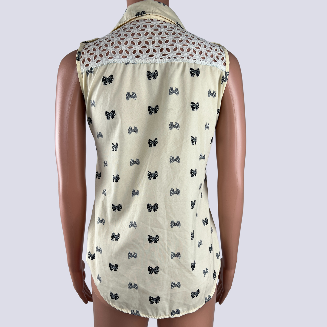 Back view of the Butterfly Short Sleeve Shirt