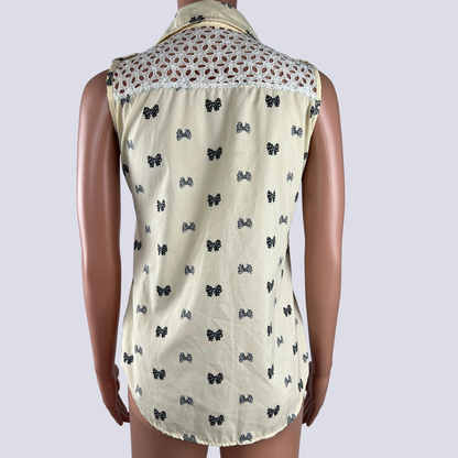 Back view of the Butterfly Short Sleeve Shirt