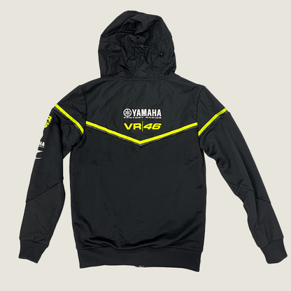 Yamaha VR46 Racing Black Line Zip Up Hoodie Jacket Back