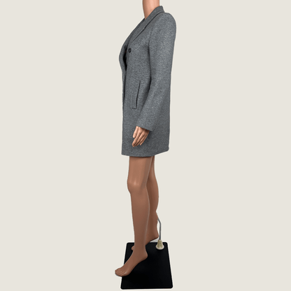 Side view of the Zara Women's Midi Coat