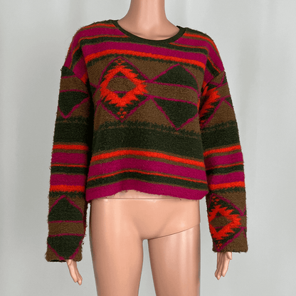 Front view of the Zara Women's Knit Crop Jumper